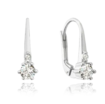 Prsten MINET Náušnice z bílého zlata s bílými zirkony Au 585/1000 JMG0001WSE00 (VÝROBA - DODÁNÍ DO 1 MĚSÍCE)