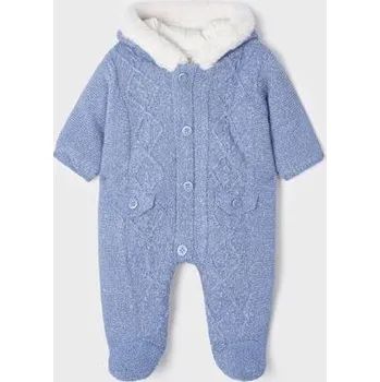 Kojenecká kombinéza pletený modrý overal pro miminko na zimu Mayoral 2623-74 velikost 68