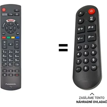 Panasonic TX-39JS350E náhradní dálkový ovladač pro seniory