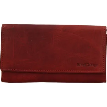 Dámská kožená peněženka SendiDesign Dinta - červená
