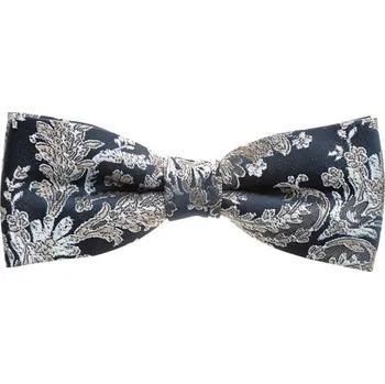 Motýlek Motýlek Brinkleys s kapesníčkem - navy se stříbrno-hnědou výšivkou B240-4 provedení: motýlek Modern (45 mm)