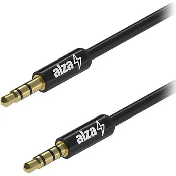 Datový kabel AlzaPower AluCore Audio 3.5mm Jack 4P-TRRS (M) to 3.5mm Jack (M) 1m černý