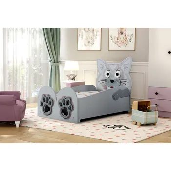 Dětská postel Dětská postel Kočka (rošt a matrace zdarma)