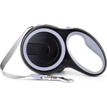 Vodítko pro psa Vsepropejska Lead samonavíjecí vodítko pro psa | 3 m Barva: Černo-šedá, Délka vodítka: 3 m