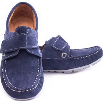 Chlapecké polobotky Chlapecké boty kožené modré B18