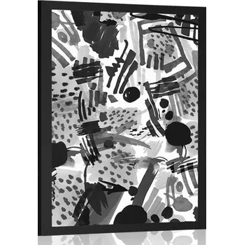 Plakát Dovido Plakát černobílá pop art abstrakce
