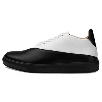 Dámské tenisky Vasky Veny Duo Black & White - Dámské černo-bílé kožené tenisky / botasky | česká výroba ze Zlína 36 EU