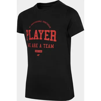 Dívčí tričko 4F HJZ22-JTSM007 DEEP BLACK Dětské tričko EU 164