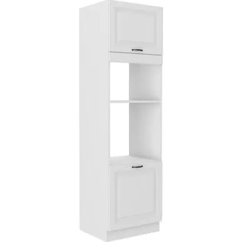 Šatní skříň Vysoká skříň na vestavnou troubu a mikrovlnku STILLO BÍLÁ 60 DPM-210 2F