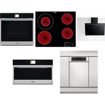 Set domácích spotřebičů WHIRLPOOL W9 OP2 4S2 H + WHIRLPOOL AKT 8130/NE + WHIRLPOOL AKR 62F LT K + WHIRLPOOL W9 MD260 IXL + WHIRLPOOL WSBO 3O34 PF X