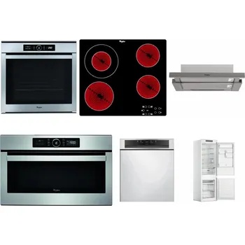 Set domácích spotřebičů WHIRLPOOL ABSOLUTE AKZM 8480 IX + WHIRLPOOL AKT 8130/NE + WHIRLPOOL AKR 5390/1 IX + WHIRLPOOL ABSOLUTE AMW 730 IX + WHIRLPOOL WBC 3C34 PF X + WHIRLPOOL WHC18 T311