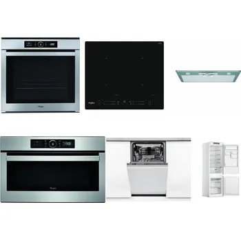 Set domácích spotřebičů WHIRLPOOL ABSOLUTE AKZM 8480 IX + WHIRLPOOL WL S7260 NE + WHIRLPOOL AKR 650/1 IX + WHIRLPOOL ABSOLUTE AMW 730 IX + WHIRLPOOL WSIO 3O34 PFE X + WHIRLPOOL WHC18 T311