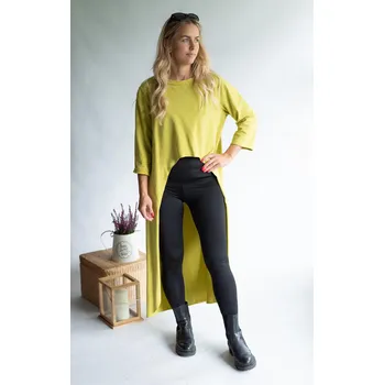 Dámský svetr Tunika tepláková 220794 Wendy Trendy barva: zelená-limetka