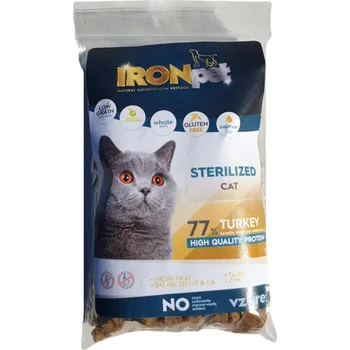 Krmivo pro kočku Vzorek IRONpet Cat Sterilized Turkey (Krůta) 70 g