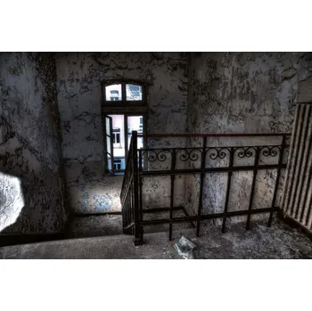 Fototapeta DIMEX | Vliesová fototapeta Zábradlí MS-5-0854 | 375 x 250 cm| modrá, béžová, černá, šedá + Vliesová fototapeta na stěnu DIMEX Zábradlí MS50854 v rozměru 375 x 250 cm + lepidlo zdarma