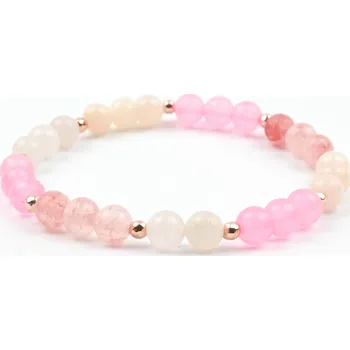 Náramek Moni dámský náramek růžový jadeit růženín