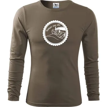 Pánské oblečení Nejlepší část dne - Triko s dlouhým rukávem FIT-T long sleeve - 3XL ( Army )