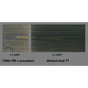 Olej na dřevo BBB TUNG tér 4,5lt - směs borovicového dehtu, tungového oleje a terpentýnu BBB BARVY BBB TUNG TER 004504 str. sedy