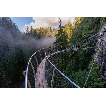 Fototapeta DIMEX | Vliesová fototapeta Visutý most MS-5-0661 | 375 x 250 cm| zelená, modrá, bílá + Vliesová fototapeta na stěnu DIMEX Visutý most MS50661 v rozměru 375 x 250 cm + lepidlo zdarma