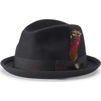 Klobouk BRIXTON klobouk - Gain Fedora Black (BLACK) velikost: M