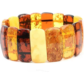 Náramek Široký jantarový náramek 28mm