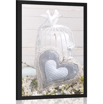 Plakát Dovido Plakát vintage srdíčko a vojtěšky