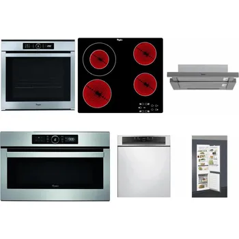 Set domácích spotřebičů WHIRLPOOL ABSOLUTE AKZM 8480 IX + WHIRLPOOL AKT 8130/NE + WHIRLPOOL AKR 749/1 IX + WHIRLPOOL ABSOLUTE AMW 730 IX + WHIRLPOOL WBC 3C34 PF X + WHIRLPOOL ART 66112