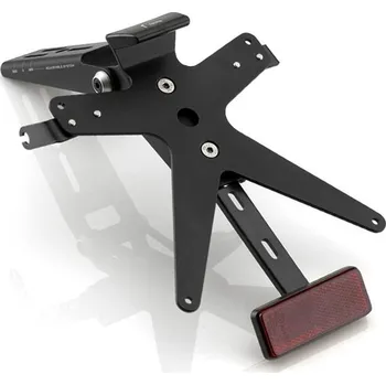 Držák SPZ Nastavitelný držák Rizoma s osvětlením Spz a odrazkou pro motocykly Ducati Panigale - Černá