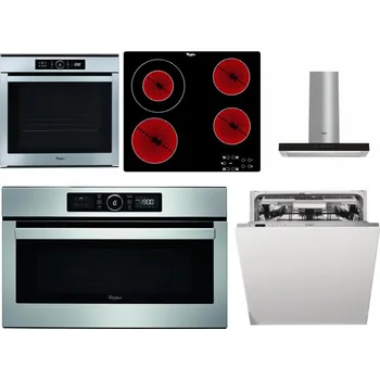 Set domácích spotřebičů WHIRLPOOL ABSOLUTE AKZM 8480 IX + WHIRLPOOL AKT 8130/NE + WHIRLPOOL WHBS 62F LT K + WHIRLPOOL ABSOLUTE AMW 730 IX + WHIRLPOOL WIO 3O540 PELG