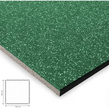 Zátěžová podložka Podlaha do fitness puzzle Comfort Flooring MIX tl. 8 mm, zelená
