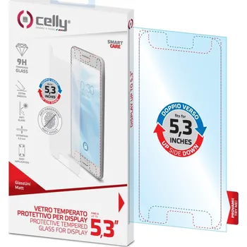 Univerzální ochranné tvrzené sklo CELLY Glass pro telefony do 5,3", matná