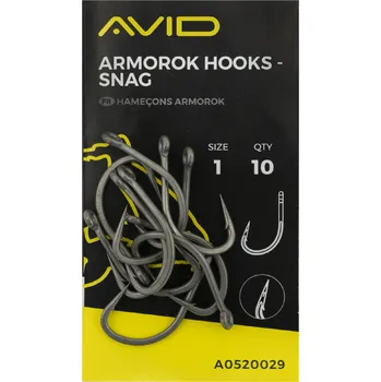 Rybářský háček Háčky Avid Carp Armorok Snag Barbed 10ks #1