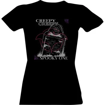 Dámské tričko Tričko s potiskem Hrob - Creepy spooky one dámské