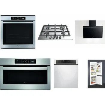 Set domácích spotřebičů WHIRLPOOL ABSOLUTE AKZM 8480 IX + WHIRLPOOL TKRL 661 IX EU + WHIRLPOOL AKR 62F LT K + WHIRLPOOL ABSOLUTE AMW 730 IX + WHIRLPOOL WBC 3C34 PF X + WHIRLPOOL ART 65031