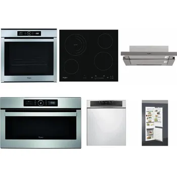 Set domácích spotřebičů WHIRLPOOL ABSOLUTE AKZM 8480 IX + WHIRLPOOL AKT 8900 BA + WHIRLPOOL AKR 5390/1 IX + WHIRLPOOL ABSOLUTE AMW 730 IX + WHIRLPOOL WBC 3C34 PF X + WHIRLPOOL ART 66112