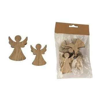 Vánoce Anděl dřevo béžový sada