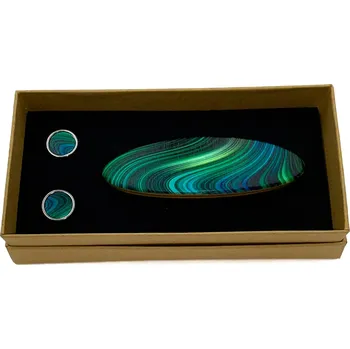 Náušnice art-wood.cz Dřevěná spona do vlasů + náušnice - Nila