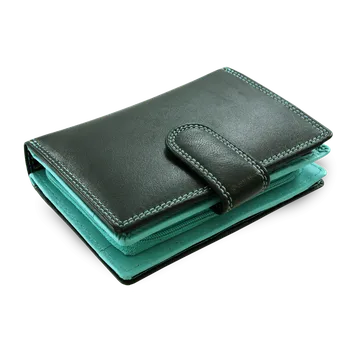 Peněženka Arwel Dámská kožená peněženka se zápinkou - česká výroba; černo-modrá