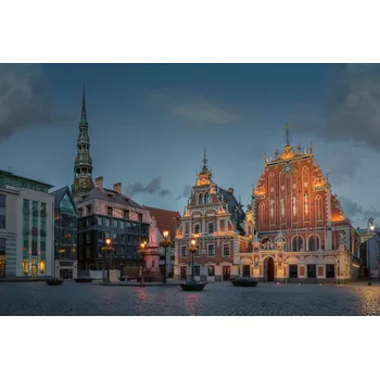 Fototapeta DIMEX | Vliesová fototapeta Dům Černohlavců MS-5-0996 | 375 x 250 cm| béžová, měděná, šedá + Vliesová fototapeta na stěnu DIMEX Dům Černohlavců MS50996 v rozměru 375 x 250 cm + lepidlo zdarma