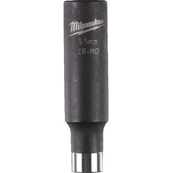 Gola hlavice MILWAUKEE Průmyslová hlavice Shockwave 1/4" HEX 5,5mm, prodloužená