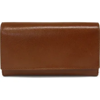 Peněženka Arwel Dámská kožená klopnová peněženka - česká výroba; hnědá