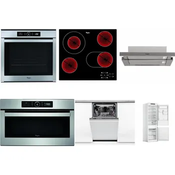Set domácích spotřebičů WHIRLPOOL ABSOLUTE AKZM 8480 IX + WHIRLPOOL AKT 8190/BA + WHIRLPOOL AKR 5390/1 IX + WHIRLPOOL ABSOLUTE AMW 730 IX + WHIRLPOOL WSIO 3O34 PFE X + WHIRLPOOL WHC18 T311