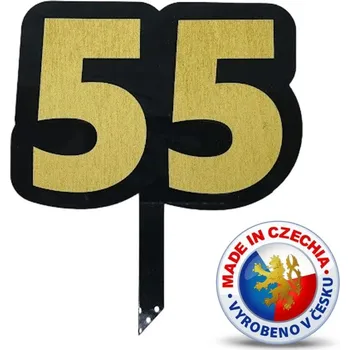 Jedlá dekorace na dort VypálímTi.cz 3D Zápich do dortu - Jubilejní 55