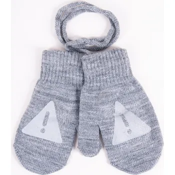 Rukavice Rukavice palčáky YO RED0236C šedý melír s reflexním prvkem velikost rukavic: 12 cm