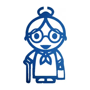 samolepka Babička 001 levá (65 - škrábaný kov modrý) SAMOLEPKA NA AUTO, NÁLEPKA, FÓLIE, POLEP, TUNING, VLASTNÍ TEXT, TISK, AUTOSAMOLEPKY.cz, POLEPY, OBRÁZEK, LOGO, 3D STICKERS