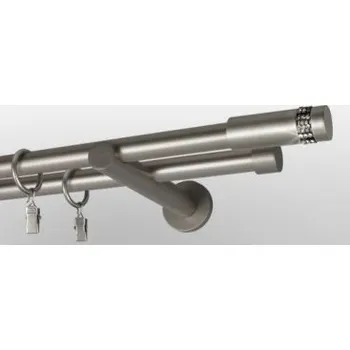 Garnýž Kovová garnýž Satin nickel Ø 19mm koncovka - Cylinder crystal