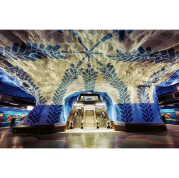 Fototapeta DIMEX | Vliesová fototapeta Barevná architektura MS-5-2818 | 375 x 250 cm | modrá, bílá, hnědá + Vliesová fototapeta na stěnu DIMEX Barevná architektura MS52818 v rozměru 375 x 250 cm + lepidlo zdarma