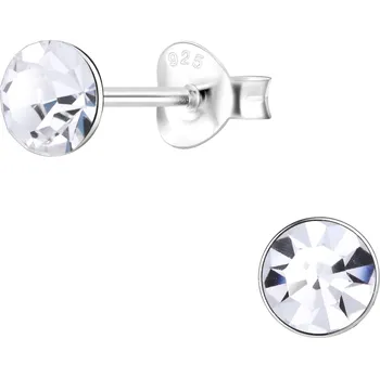 Náušnice Stříbrné náušnice s Krystalem 5 mm