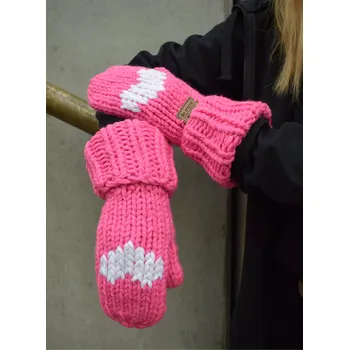 Rukavice rukavice M.ASCH-Be original Knitted Mitt - Neon Pink one size