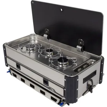 Sporák CAN Plynový sporák SL1350.LC s výsuvnou skříňkou, 3 plameny